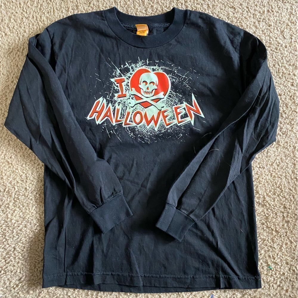 Womens Halloween Skeleton Spooky Glow In the Dark Long Sleeve Tshirt